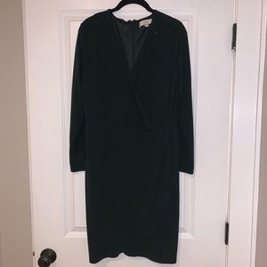 Loft faux wrap green dress - size 12
